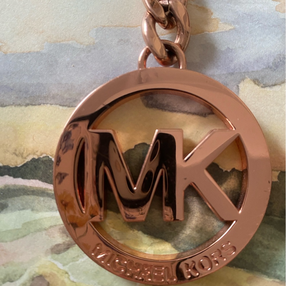 MK Michael Kors keychain rose gold